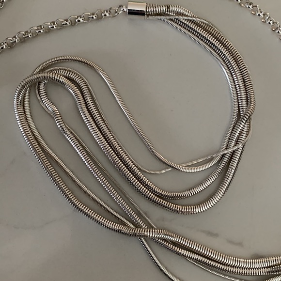 Chico’s Silver Long Necklace - Picture 3 of 3